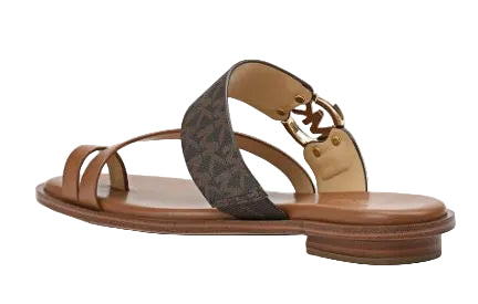 Michael Kors Women Vera Flat thong Leather Sandals: BRW multi