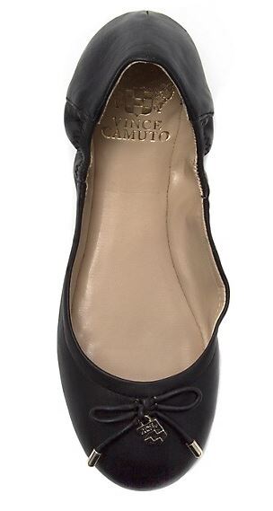 Vince Camuto leather ballerina flats: blk