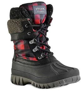 Storm BY Cougar Women's Creek Winter Boots : Red Maple Plaid