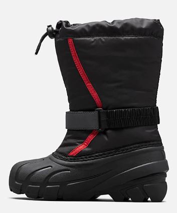 Sorel Youth Flurry Winter Boots Blk/ Red
