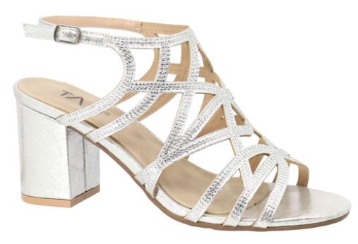 Women's Taxi Macy Caged Dress Sandals : silver