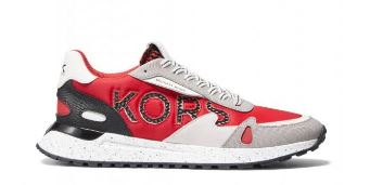 Michael Kors Mens Miles Trainer Sneakers : RED